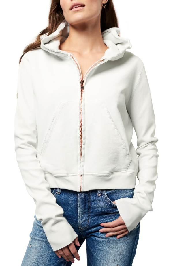 Frank Eileen Tee Lab Fleece Zip Hoodie Sweatshirt Jacket In Dirty White Modesens