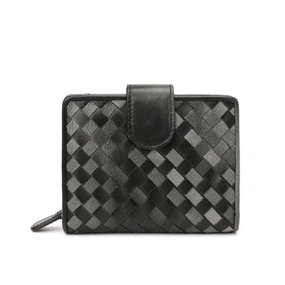 Tiffany & Fred Paris Tiffany & Fred Woven Leather Wallet In Black