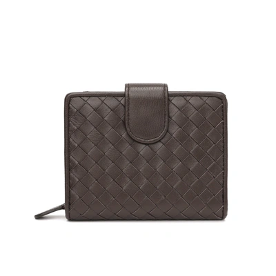 Tiffany & Fred Paris Tiffany & Fred Woven Leather Wallet In Brown