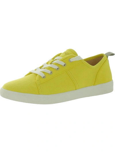 Vionic Pisces Womens Canvas Low Top Casual And Fashion Sneakers In Yellow