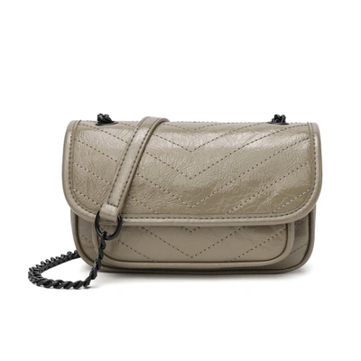 Tiffany & Fred Paris Tiffany & Fred Quilted Cracked Leather Crossbody Bag In Beige