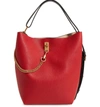 Givenchy Gv Medium Leather Bucket Bag, Bright Red