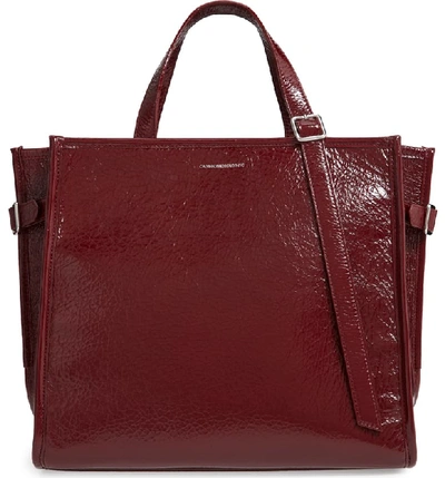 Calvin Klein 205w39nyc Calvin Klein 209w39nyc East/west Leather Tote In Dark Burgundy