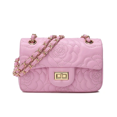 Tiffany & Fred Paris Tiffany & Fred Quilted Sheepskin Crossbody In Pink