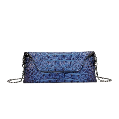 Tiffany & Fred Paris Tiffany & Fred Alligator Embossed Leather Wallet/ Clutch In Blue