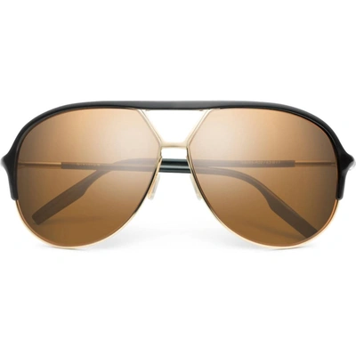 Ivi Vision Division - Gold/bronze Lens In Polished Black In Multi