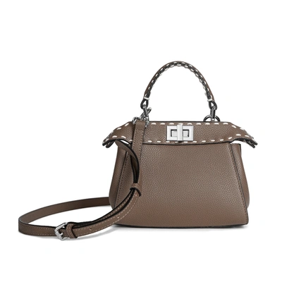 Tiffany & Fred Paris Tiffany & Fred Top-grain Leather Satchel/shoulder Bag In Brown