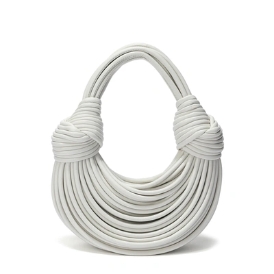 Tiffany & Fred Paris Smooth Leather String Bag In White