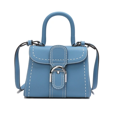 Tiffany & Fred Paris Tiffany & Fred Full-grain Leather Satchel/shoulder Bag In Blue