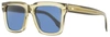 Hugo Boss Men's Eco Acetate Sunglasses B1442s 09qku Transparent Brown 53mm In Blue