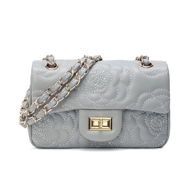 Tiffany & Fred Paris Tiffany & Fred Quilted Sheepskin Crossbody In Grey