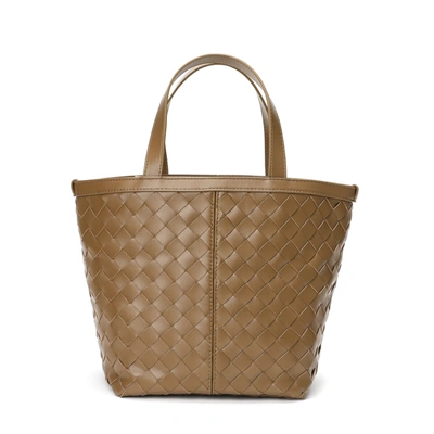 Tiffany & Fred Paris Tiffany & Fred Woven Leather Top-handle/shoulder Bag In Brown