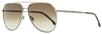 Hugo Boss Men's Pilot Sunglasses B1447s Kj186 Dark Ruthenium 61mm In White