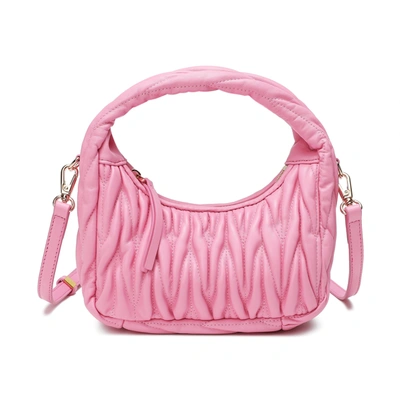Tiffany & Fred Paris Tiffany & Fred Quilted Sheepskin Leather Crossbody In Pink