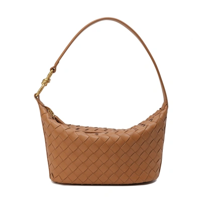 Tiffany & Fred Paris Woven Leather Hobo/ Shoulder Bag In Brown