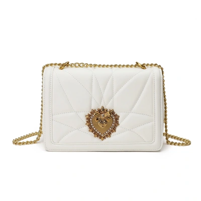 Tiffany & Fred Paris Tiffany & Fred Quilted Sheepskin Heart Shaped Hardware In White