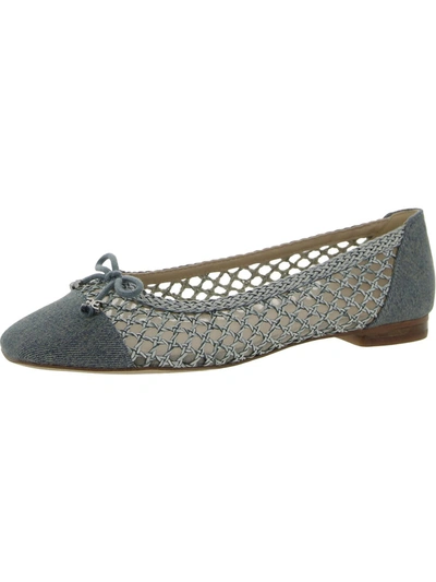 Sam Edelman May Womens Woven Toe Cap Ballet Flats In Grey