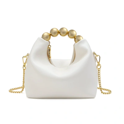 Tiffany & Fred Paris Tiffany & Fred Smooth Leather Top-handle/shoulder Bag In White