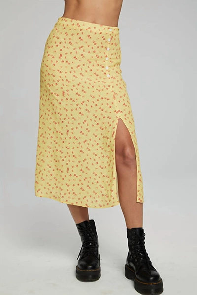 Chaser Buttercup Ditsy Skirt In Yellow