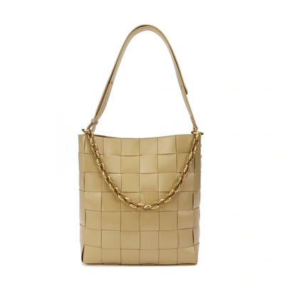 Tiffany & Fred Paris Tiffany & Fred Smooth Woven Leather Shoulder Bag In Beige