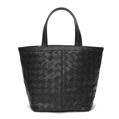 Tiffany & Fred Paris Tiffany & Fred Woven Leather Top-handle/shoulder Bag In Black