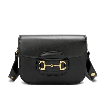 Tiffany & Fred Paris Tifanny & Fred Top-grain Leather Foldover Messenger/shoulder Bag In Black