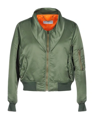 Balenciaga Bomber In Military Green