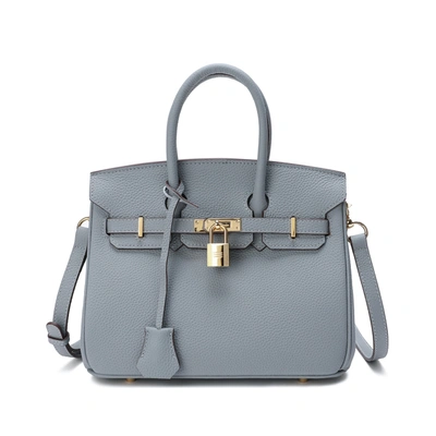Tiffany & Fred Paris Tiffany & Fred Top-grain Leather Shoulder Bag In Blue