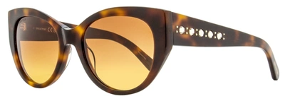Swarovski Women's Cat Eye Sunglasses Sk0372 52f Havana 53mm In Multi