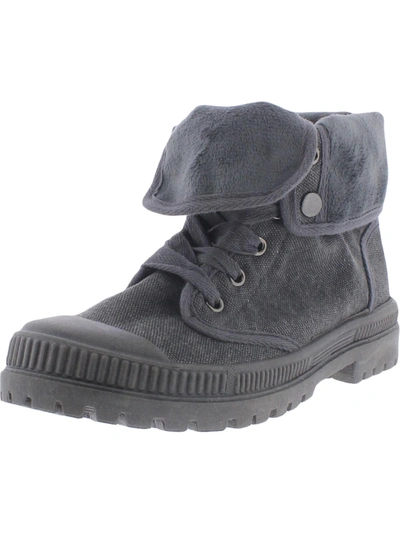 Very G In Charge Womens Tie Round Toe Mid-calf Boots In Black