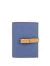 Loewe Medium Vertical Leather Wallet In Varsity Blue