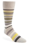 Cole Haan Town Stripe Crew Socks In Vapor Grey