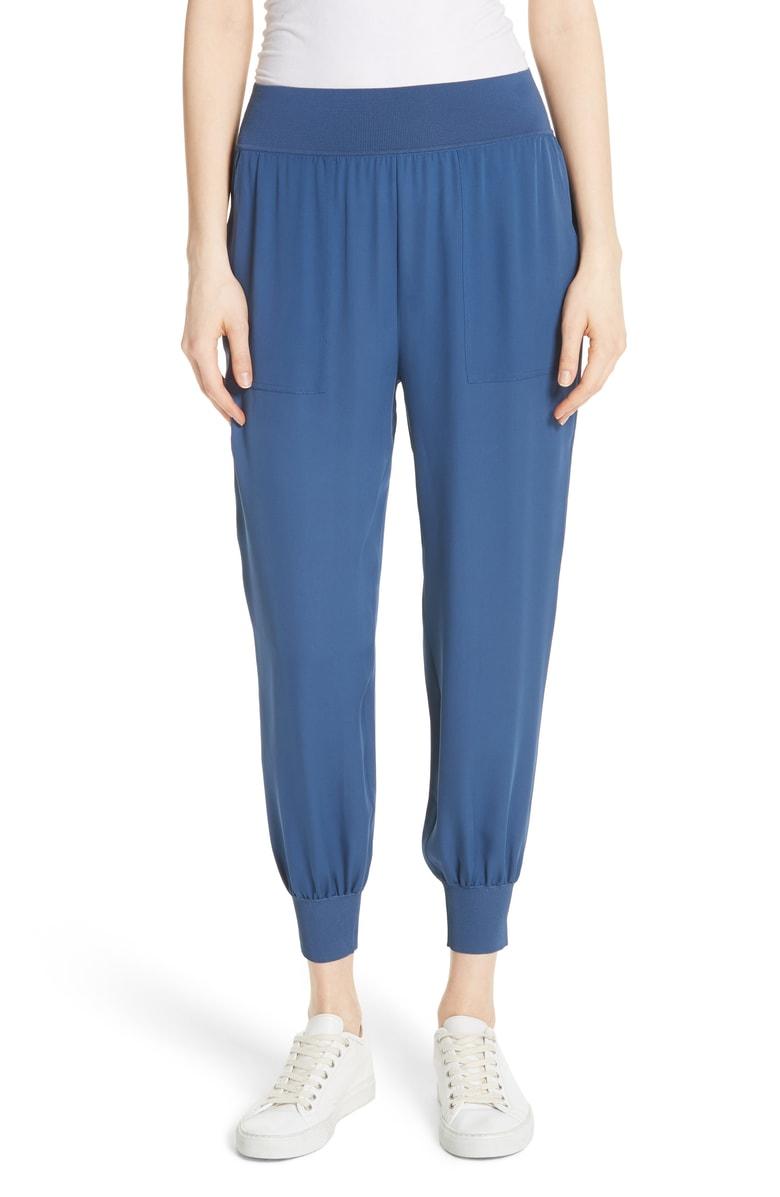 theory silk joggers