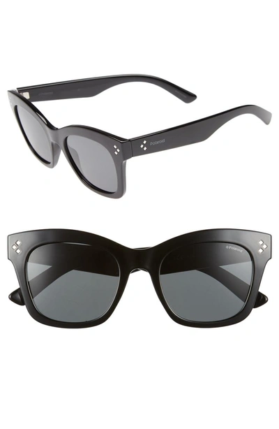 Polaroid Core 51mm Polarized Sunglasses - Shiny Black