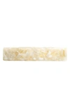 France Luxe Rectangle Barrette In Pavlova White