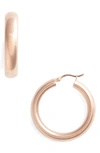 Argento Vivo Small Hoop Earrings In Rose Gold