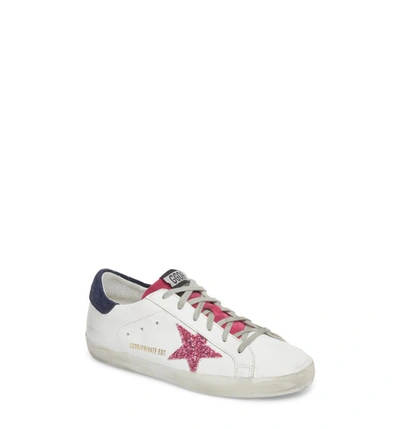 Golden Goose Superstar Low Top Sneaker In White/ Pink