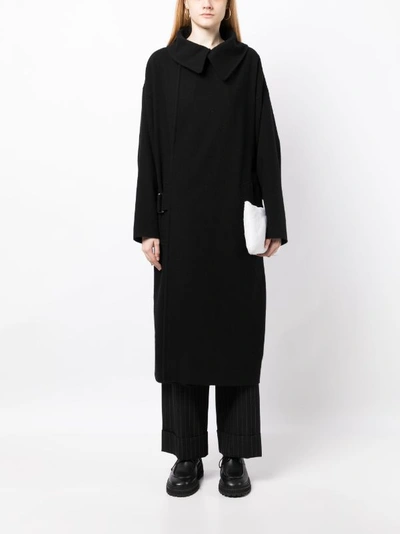 Y's Women Tielocken Coat In 3 Black