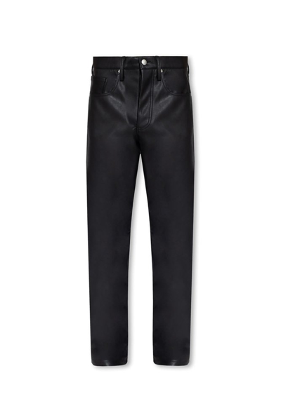 Misbhv Straight-leg Faux-leather Trousers In Black