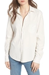 Frank & Eileen Tee Lab Eileen Jersey Button Front Shirt In Vintage White