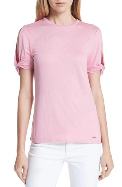 Ted Baker Narva Colour By Numbers Twist Cuff Shirt In Pink