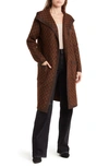Max Studio Long Check Front Pocket Cardigan In Brnrstck