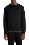 Karl Lagerfeld Merino Wool Sweater In Black