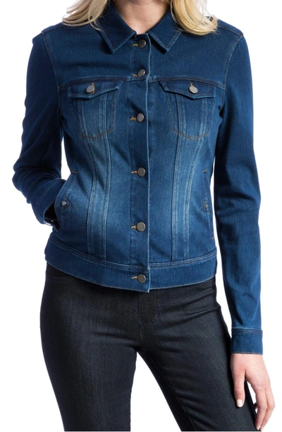 Liverpool Knit Denim Jacket In Admiral Blue