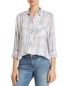 Rails Hunter Plaid Shirt In White Bay