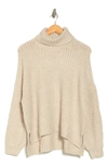 Splendid Turtleneck Sweater In Oat Heather