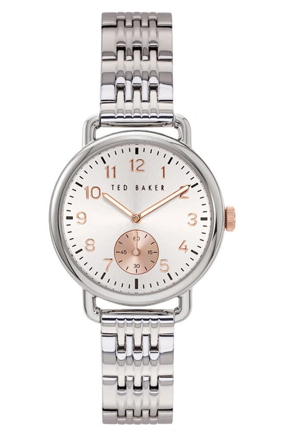 Ted Baker Classic Bracelet Strap Watch, 34mm In Silver-tone