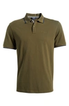 Ben Sherman Regular Fit Tipped Stretch Cotton Polo In Camoflauge