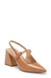 Steve Madden Hailsey Slingback Pump In Camel Patent