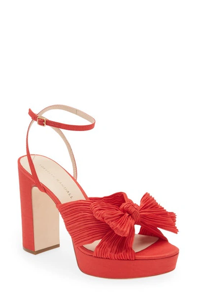 Loeffler Randall Natalia Platform Sandal In Red